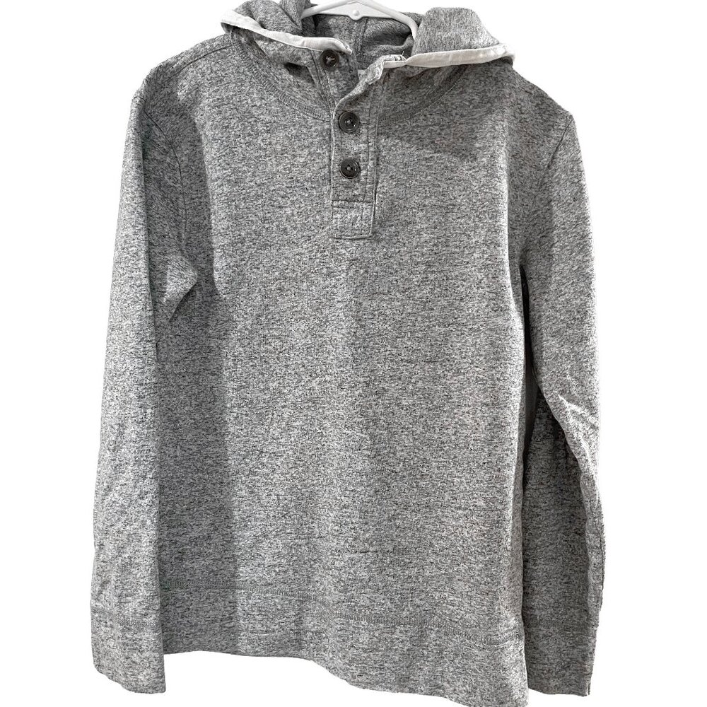 J Crew Crewcuts Heather Gray Sweater Hoodie Boys Size 14